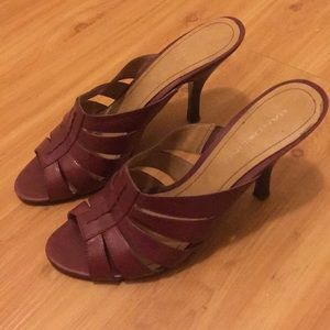Dark purple leather heels by Bandolino